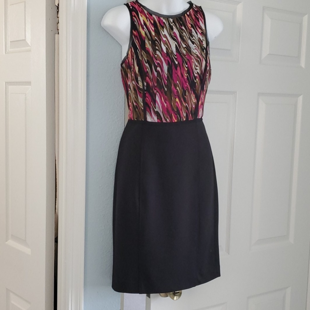 Pink and black dress